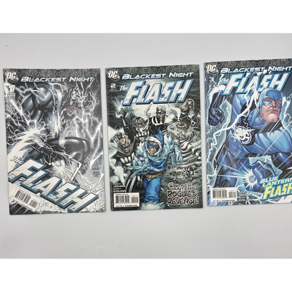 Flash Blackest Night 1-3 (2010) DC Comics Complete‎ Set
